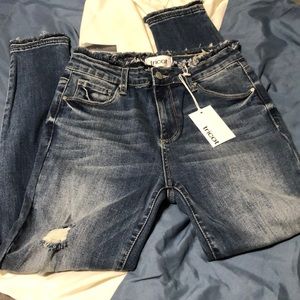 New! Tricot Jeans by C’est Toi. Cute frayed detail